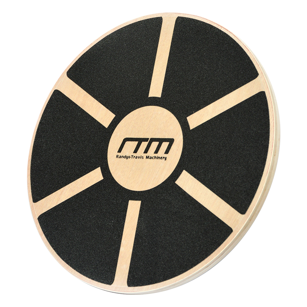 Heavy Duty 15.5" Wooden Balance Board with Non-Slip Pad for Fitness Training