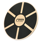 Heavy Duty 15.5" Wooden Balance Board with Non-Slip Pad for Fitness Training