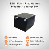 3 IN 1 Foam Plyo Games Plyometric Jump Box - Low Angle