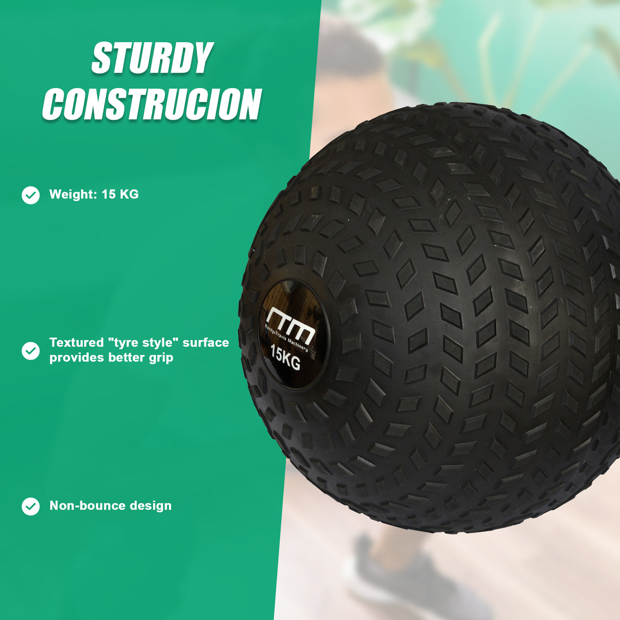 15kg Tyre Thread Slam Ball Dead Ball Medicine Ball for Gym Fitness