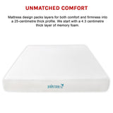 King 25cm Gel Memory Foam Mattress &ndash; Dual-Layered Comfort with CertiPUR-US&reg; Certified Foam - Low Angle