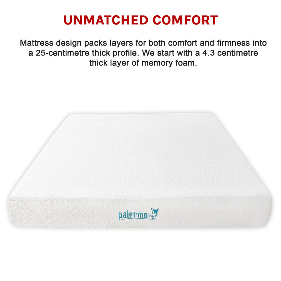King 25cm Gel Memory Foam Mattress &ndash; Dual-Layered Comfort with CertiPUR-US&reg; Certified Foam