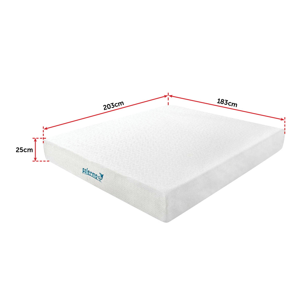 King 25cm Gel Memory Foam Mattress &ndash; Dual-Layered Comfort with CertiPUR-US&reg; Certified Foam