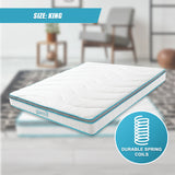 King 20cm Hybrid Mattress &ndash; Memory Foam and Innerspring Support - Extra Image