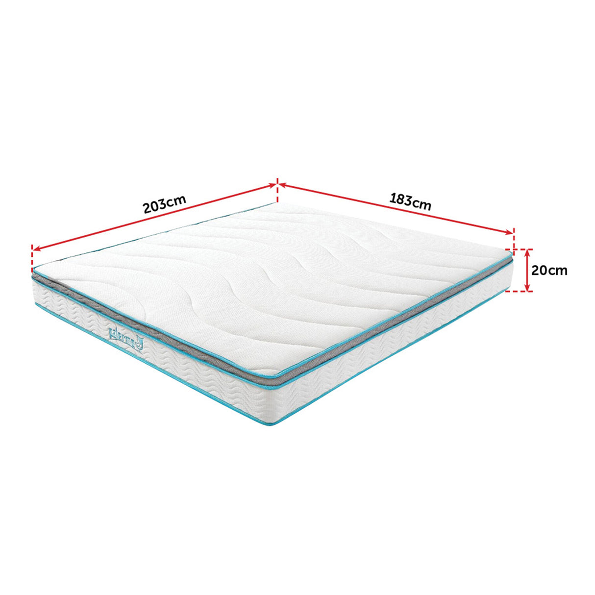 King 20cm Hybrid Mattress &ndash; Memory Foam and Innerspring Support