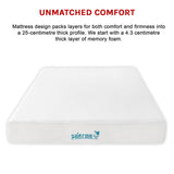 Queen 25cm Gel Memory Foam Mattress &ndash; Dual-Layered Comfort with CertiPUR-US&reg; Certified Foam