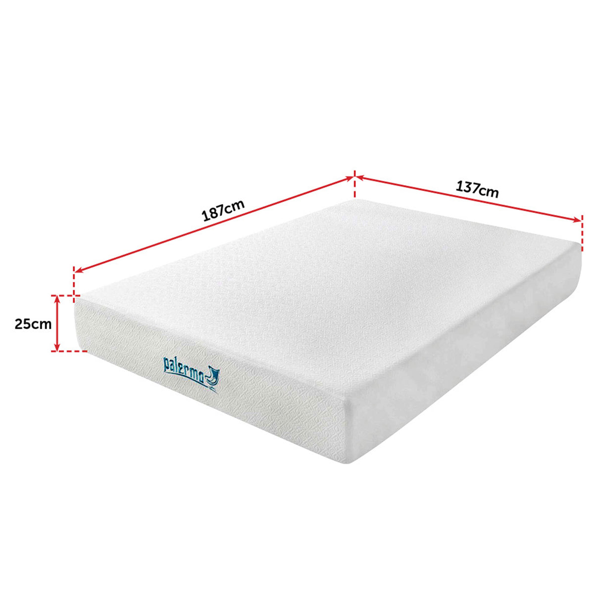 Double 25cm Gel Memory Foam Mattress &ndash; Dual-Layered Comfort with CertiPUR-US&reg; Certified Foam
