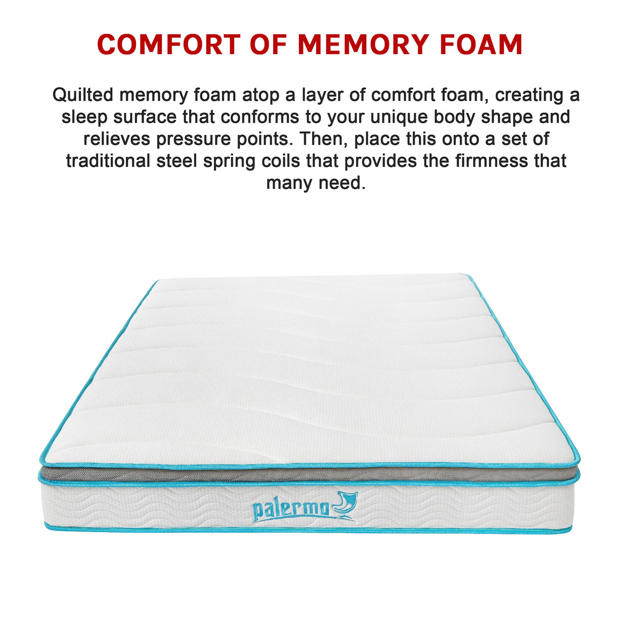 Double 20cm Hybrid Mattress &ndash; Memory Foam and Innerspring Support