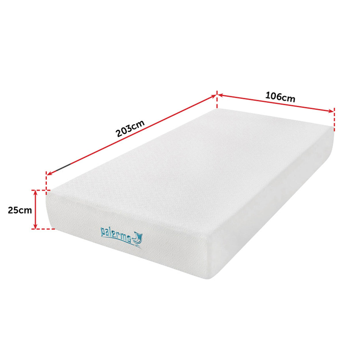King Single 25cm Gel Memory Foam Mattress &ndash; Dual-Layered Comfort with CertiPUR-US&reg; Certified Foam