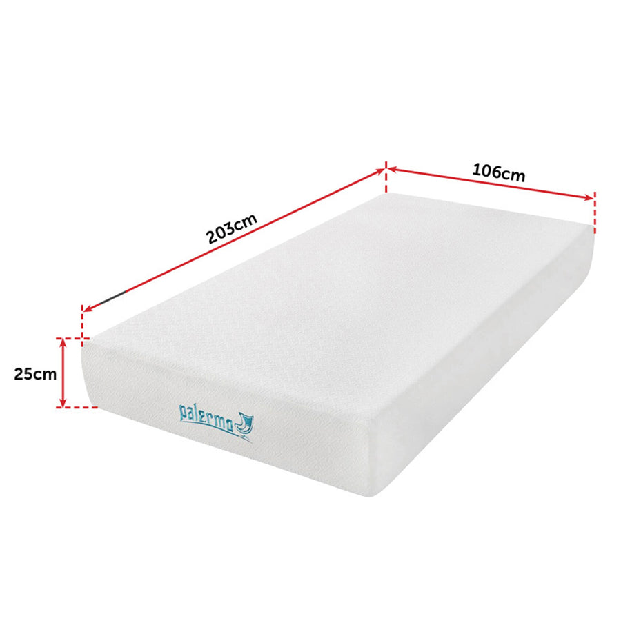 King Single 25cm Gel Memory Foam Mattress &ndash; Dual-Layered Comfort with CertiPUR-US&reg; Certified Foam