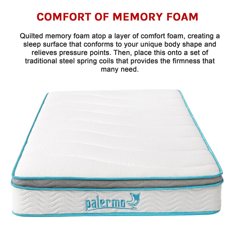 King Single 20cm Hybrid Mattress &ndash; Memory Foam and Innerspring Support