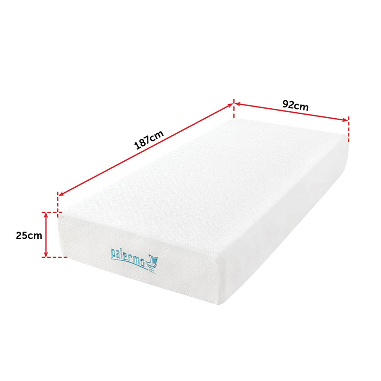 Single 25cm Gel Memory Foam Mattress &ndash; Dual-Layered Comfort with CertiPUR-US&reg; Certified Foam