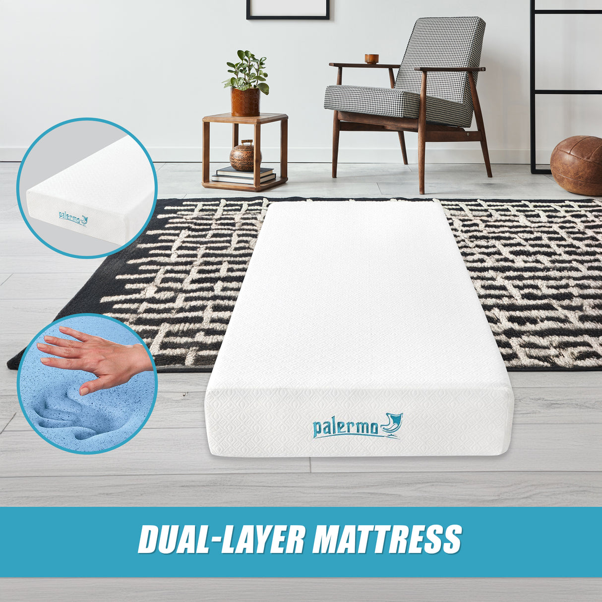Single 25cm Gel Memory Foam Mattress &ndash; Dual-Layered Comfort with CertiPUR-US&reg; Certified Foam