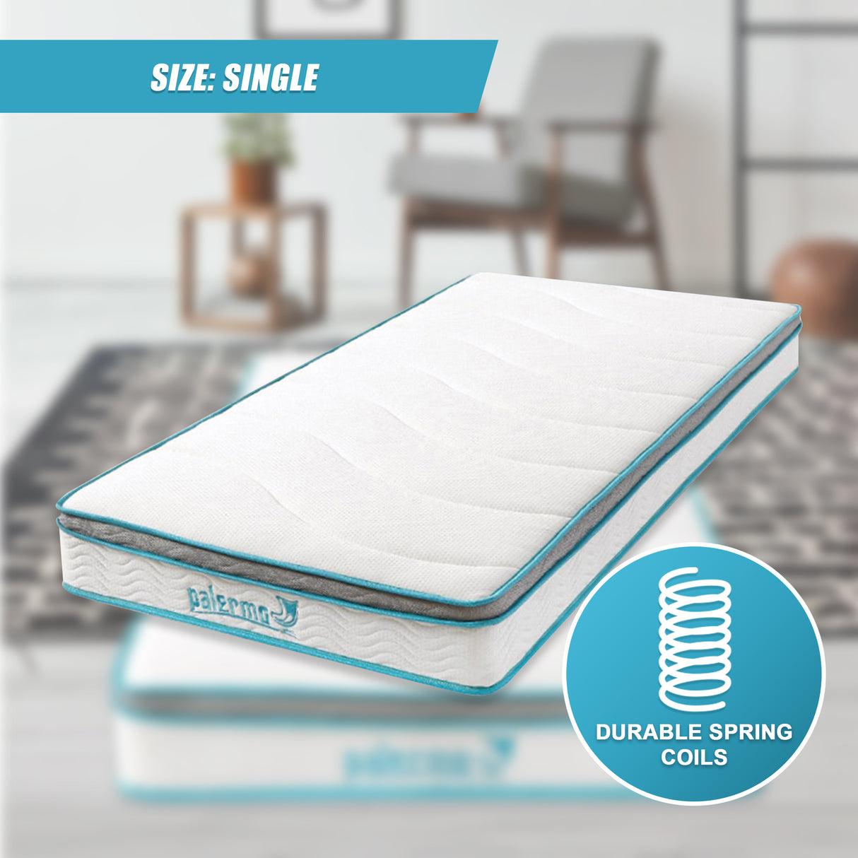 Single 20cm Hybrid Mattress &ndash; Memory Foam and Innerspring Support