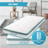 Single 20cm Hybrid Mattress &ndash; Memory Foam and Innerspring Support