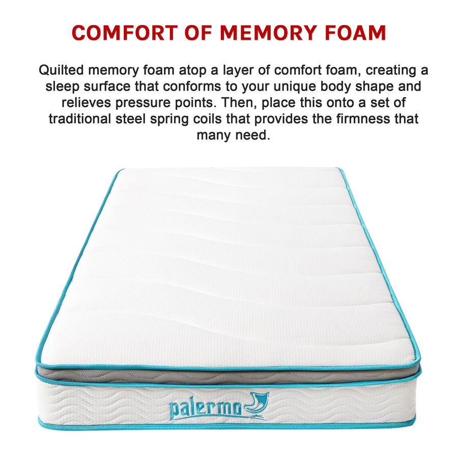 Single 20cm Hybrid Mattress &ndash; Memory Foam and Innerspring Support