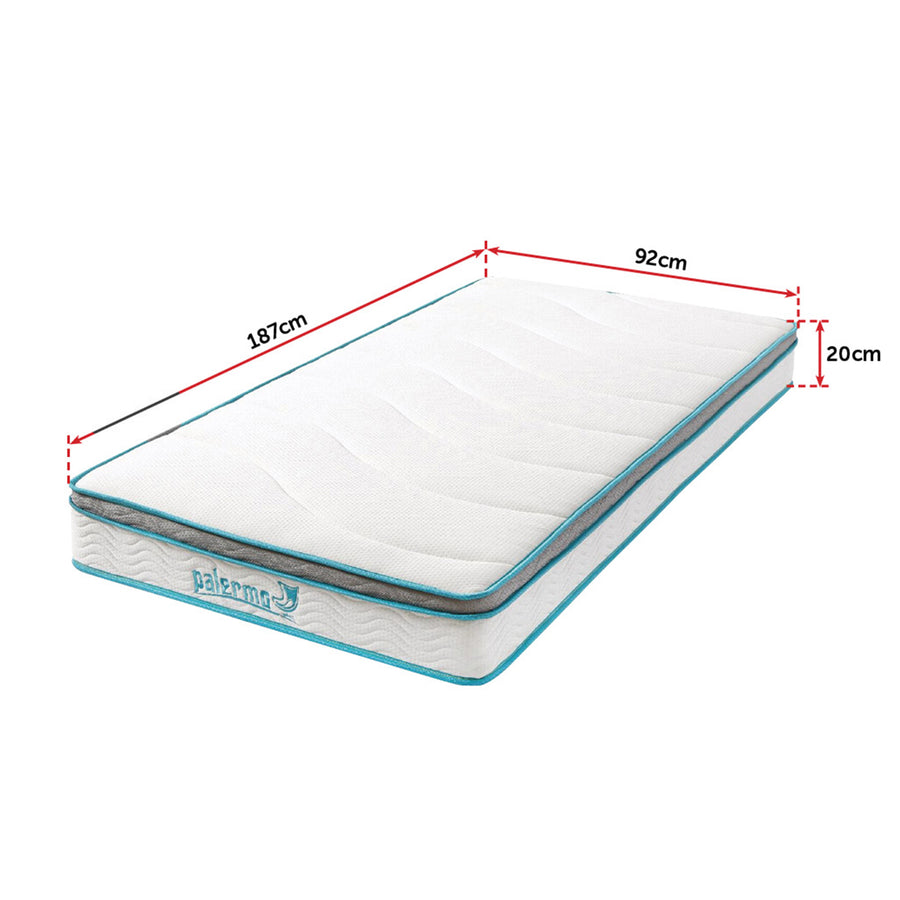 Single 20cm Hybrid Mattress &ndash; Memory Foam and Innerspring Support
