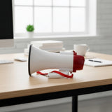 Audio Megaphone 25Watt Bull Horn with Siren - 45-Degree Angle