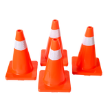 4pcs 45cm Road Traffic Cones Reflective Overlap Parking Emergency Safety Cone - Top-Down View
