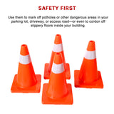 4pcs 45cm Road Traffic Cones Reflective Overlap Parking Emergency Safety Cone - Rear View