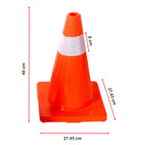 4pcs 45cm Road Traffic Cones Reflective Overlap Parking Emergency Safety Cone - Close-Up Angle