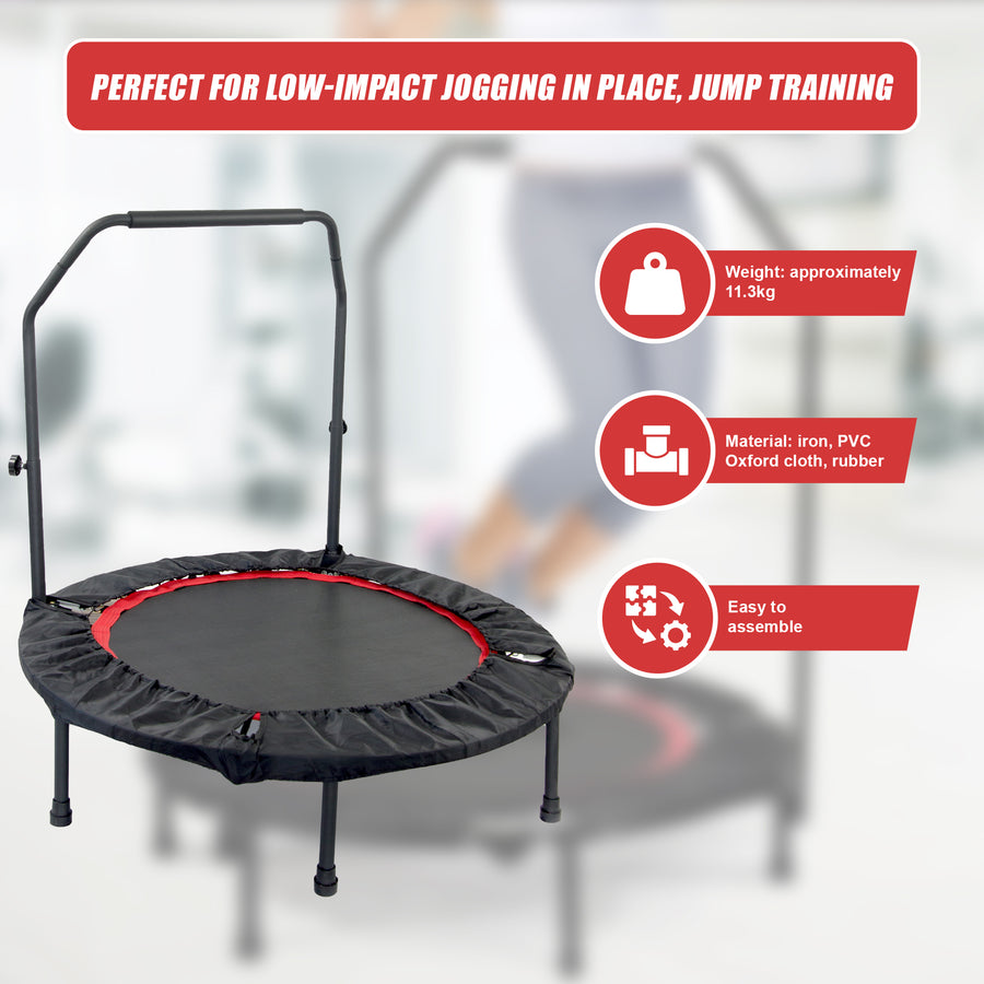 Mini Rebounder Trampoline with Adjustable Handle &ndash; Fitness Bounce Trainer