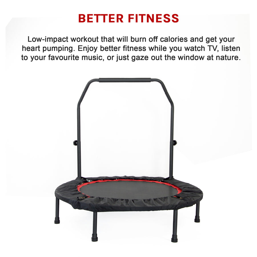 Mini Rebounder Trampoline with Adjustable Handle &ndash; Fitness Bounce Trainer