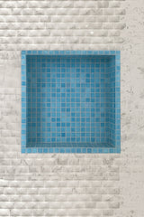 Shower Niche - 350 x 350 x 92mm Prefabricated Wall Bathroom Renovation - Low Angle