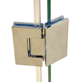 1000 x 1000mm Frameless 10mm Glass Shower Screen By Della Francesca - Top-Down View