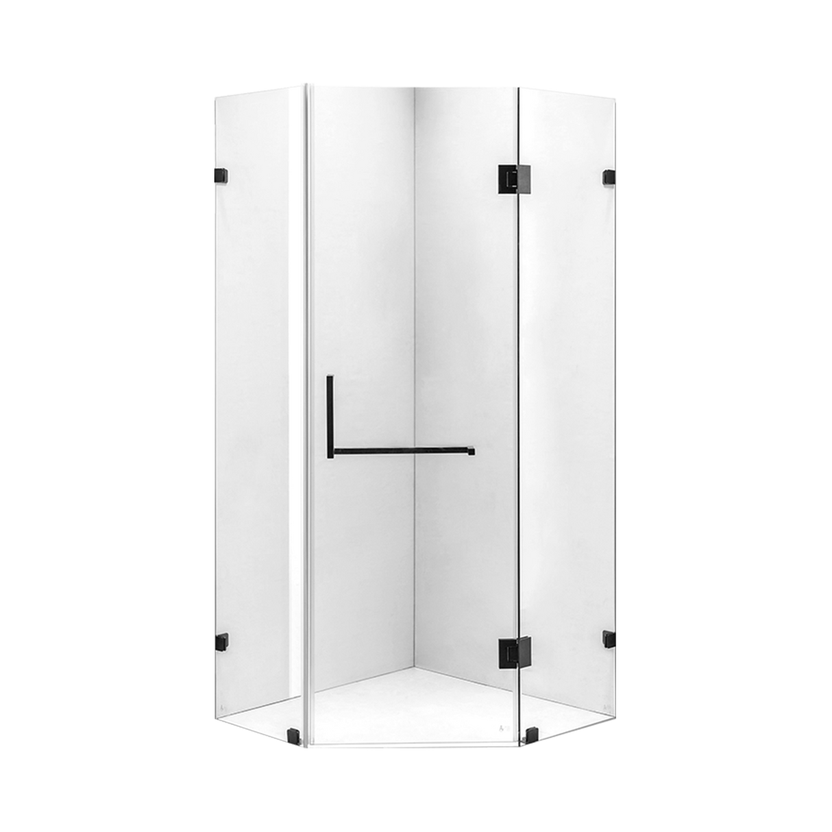 900 x 900mm Frameless 10mm Glass Shower Screen By Della Francesca