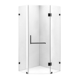 1000 x 1000mm Frameless 10mm Glass Shower Screen By Della Francesca - Top-Down View
