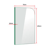 700 x 1450mm Frameless Bath Panel 10mm Glass Shower Screen By Della Francesca