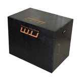 3 IN 1 Black Wood Plyo Games Plyometric Jump Box - Top-Down View