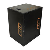 3 IN 1 Black Wood Plyo Games Plyometric Jump Box - Low Angle