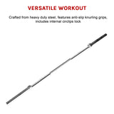 20kg Olympic Barbell 700lb Rated for Powerlifting Home Gym Training - Low Angle