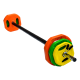 20kg Standard Rubber Coated Barbell Weight Bar for Home Gym - Side View