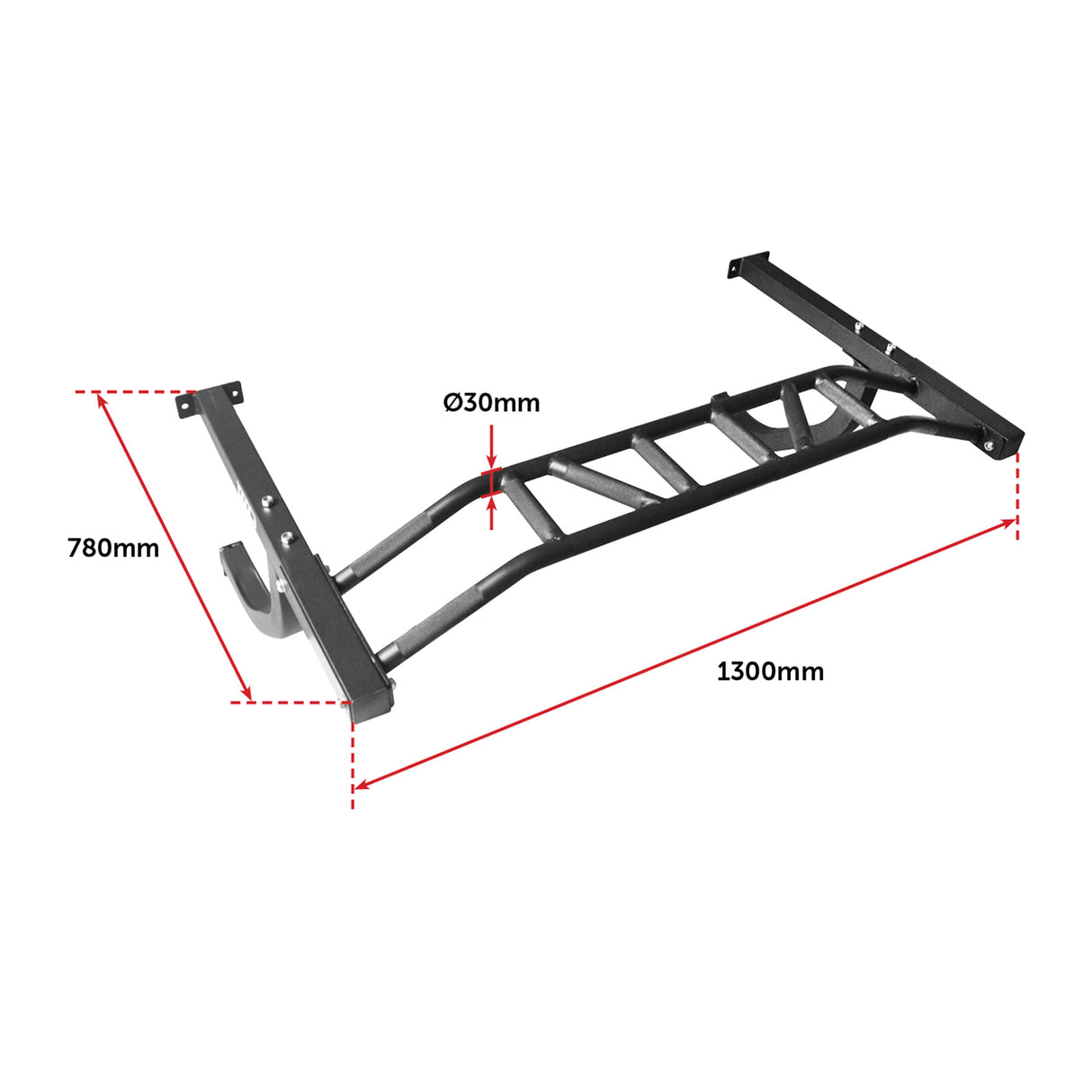 Wall Mounted Multi Grip Chin Up Bar &ndash; Heavy Duty Pull Up Station for Upper Body Training