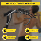 Wall Mounted Multi Grip Chin Up Bar &ndash; Heavy Duty Pull Up Station for Upper Body Training - Close-Up Angle