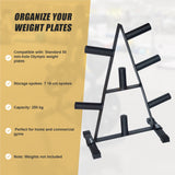 Olympic Weight Plate Storage Rack 250kg Capacity - Rear View