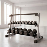 3 Tier Dumbbell Rack for Dumbbell Weights Storage - Front View