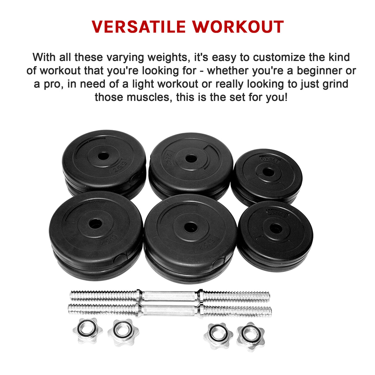 30KG Dumbbell Adjustable Weight Set
