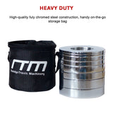 Chrome Metric Fractional Olympic Weight Plates 0.25 to 1kg Set - Extra Image