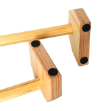 Wooden Parallette Bars Push Up & Dip Workouts - Top-Down View