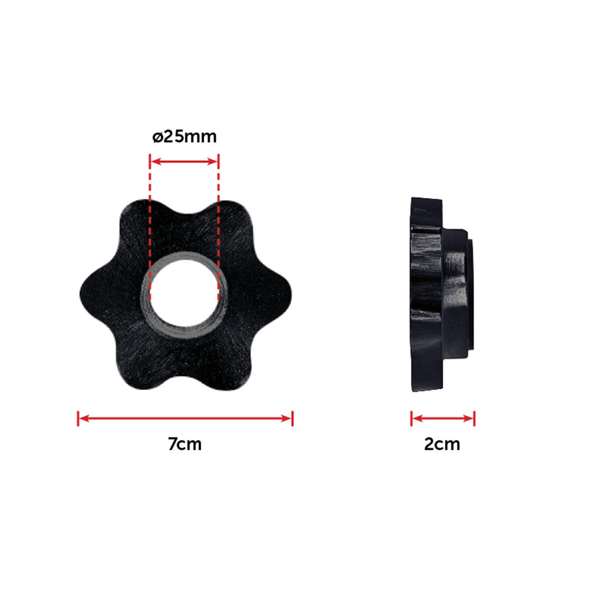45cm - 1 Pair Dumbbell Bar 25mm Diameter - PVC Coated Dumbell Handle