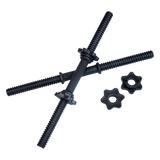 45cm - 1 Pair Dumbbell Bar 25mm Diameter - PVC Coated Dumbell Handle - Rear View