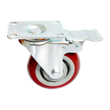 4 x 4" Heavy Duty PU Swivel Castor Wheels With Brake