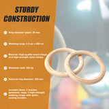 235mm Wooden Gymnastic Rings &ndash; Olympic Gym Strength Training & Fitness - Extra Image