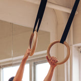 202mm Wooden Gymnastic Rings &ndash; Olympic Gym Strength Training & Fitness