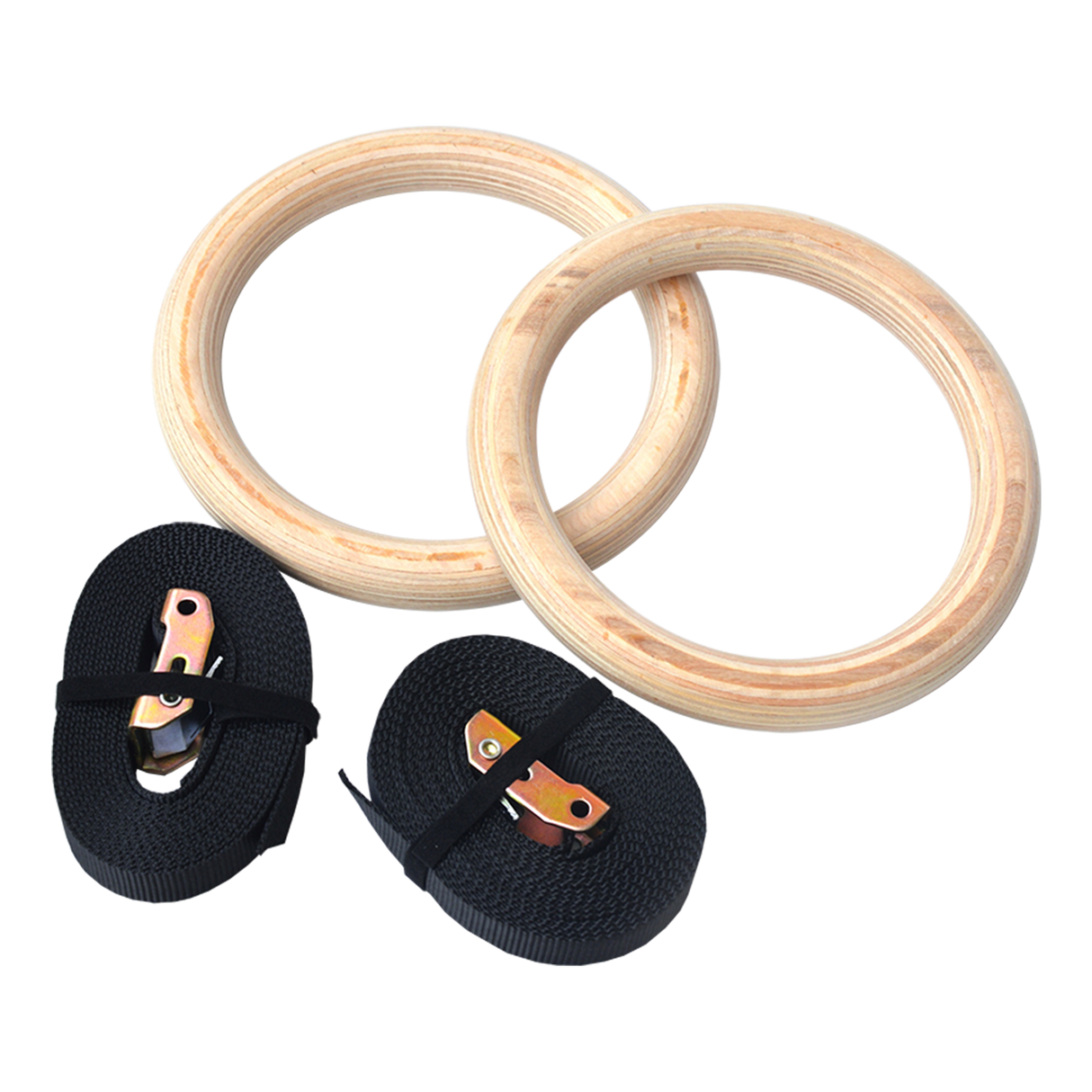 202mm Wooden Gymnastic Rings &ndash; Olympic Gym Strength Training & Fitness
