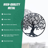 Black Tree of Life Wall Art Hanging Metal Iron Sculpture Garden 60cm